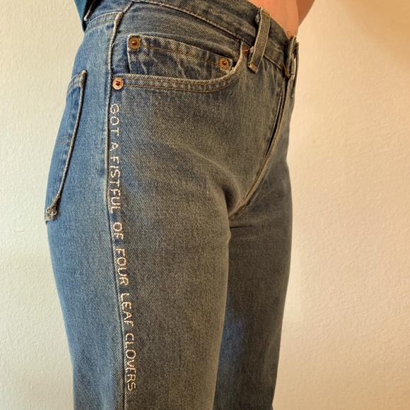 Levi's Denim - Vintage 80s Levi’s hand-embroidered 501